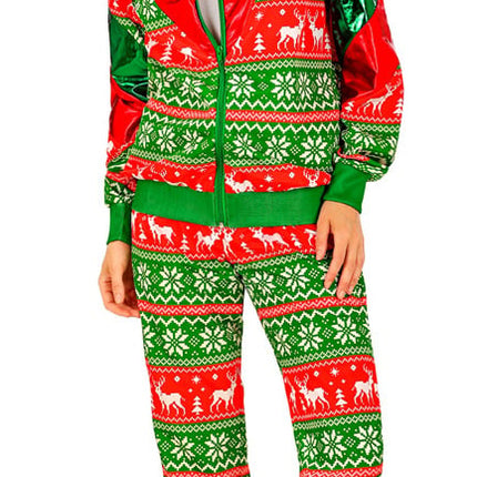 Feestbazaar Kerst Trainingspak Groen Rood Unisex