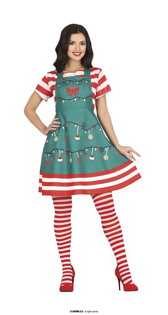 Feestbazaar Kerstjurk Schort Groen