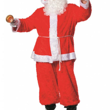 Feestbazaar Kerstman kostuum 4-delig pluche