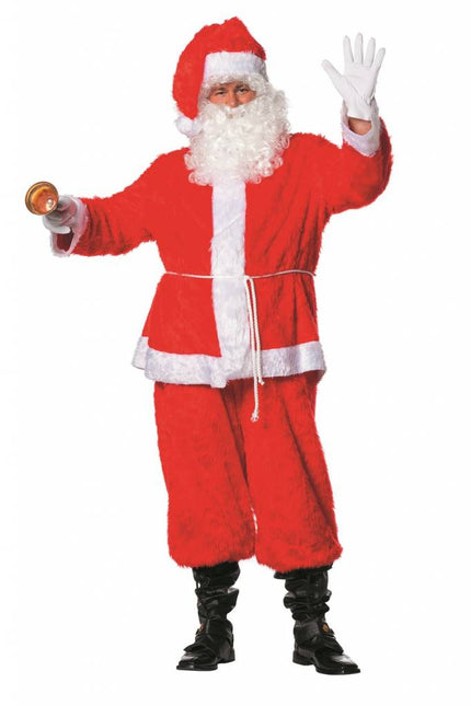 Feestbazaar Kerstman kostuum 4-delig pluche