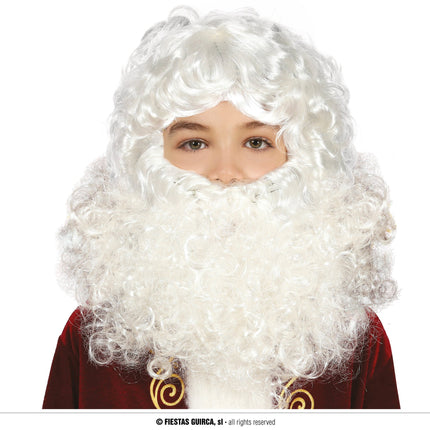 Feestbazaar Kerstman Pruik met Baard Kind