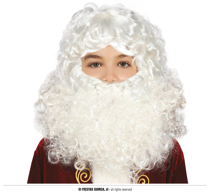 Feestbazaar Kerstman Pruik met Baard Kind