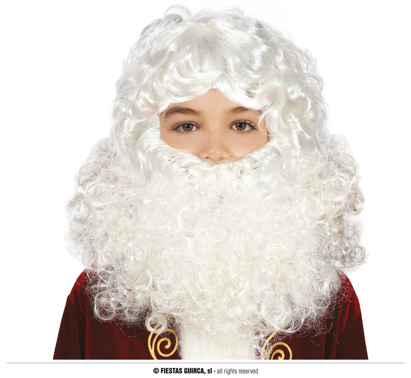 Feestbazaar Kerstman Pruik met Baard Kind