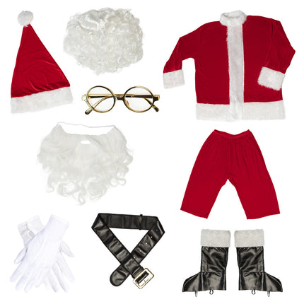 Feestbazaar Kerstman S. Claus Kostuum Professional 10-delig (L/XL)