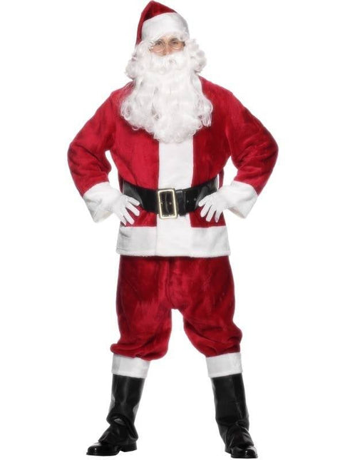 Feestbazaar Kerstmanpak pluche luxe