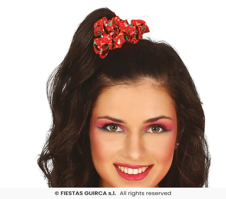 Feestbazaar Kerstmis Scrunchie Rood