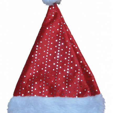 Feestbazaar Kerstmuts met glinsteringen