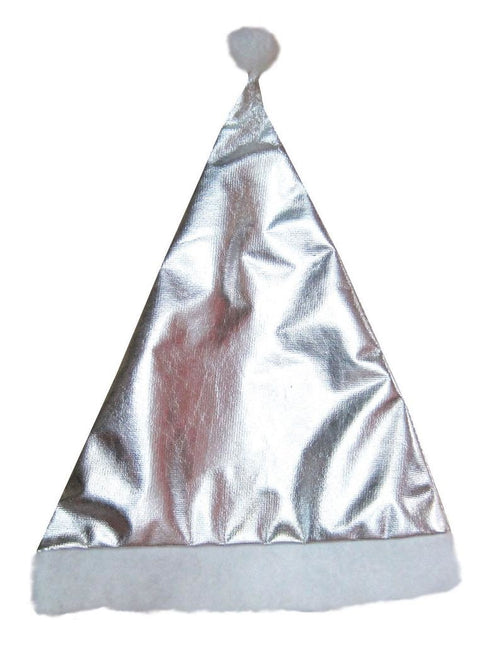 Feestbazaar Kerstmuts Metallic Zilver