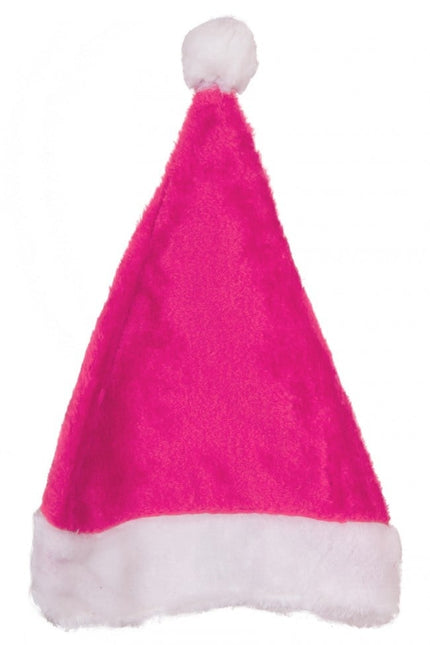 Feestbazaar Kerstmuts Roze pluche