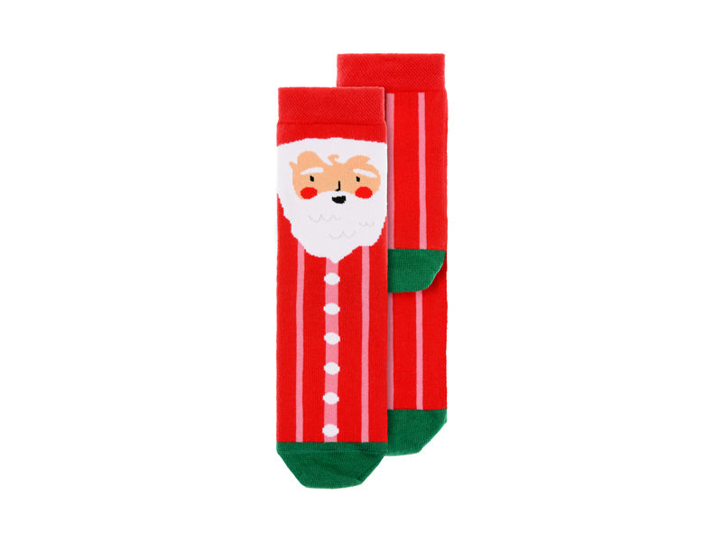 Feestbazaar Kerstsokken kind Rood Santa