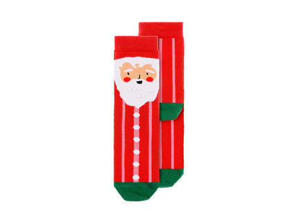 Feestbazaar Kerstsokken kind Rood Santa