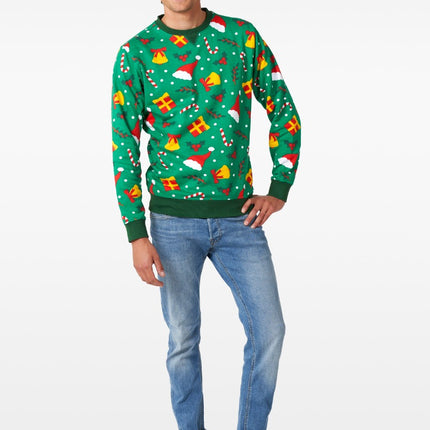 Feestbazaar Kersttrui Holiday Groen