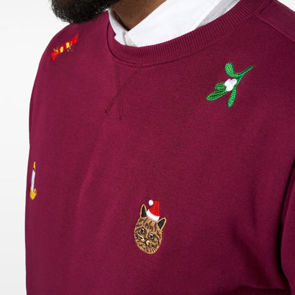 Feestbazaar Kersttrui X-Mas Icons Bordeaux Rood