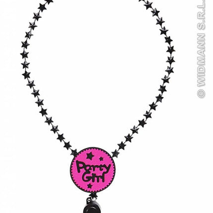 Feestbazaar Ketting met fluitje partygirl
