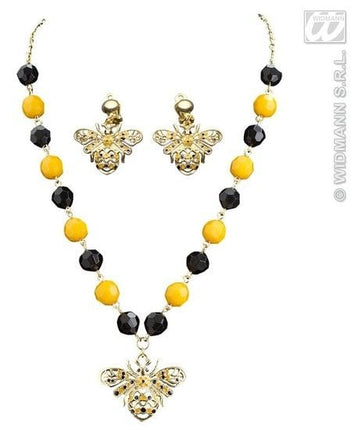 Feestbazaar Ketting met oorbellen Bij