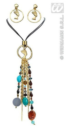 Feestbazaar Ketting met oorbellen Cleopatra