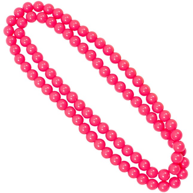 Feestbazaar Ketting roze neon 100cm