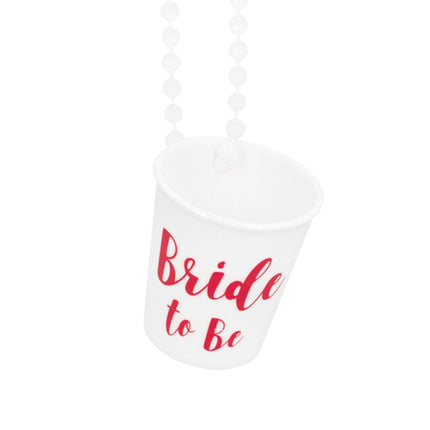 Feestbazaar Ketting Shotglaasje 'Bride To Be'