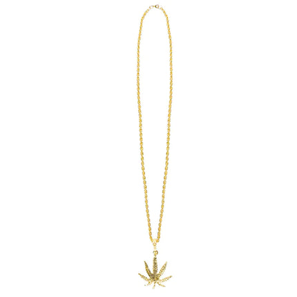 Feestbazaar Ketting Wietblad Goud