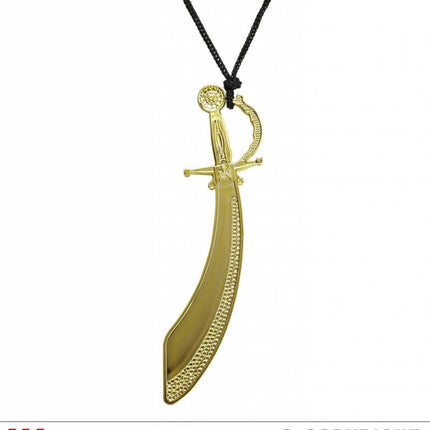 Feestbazaar Ketting zwaard goud