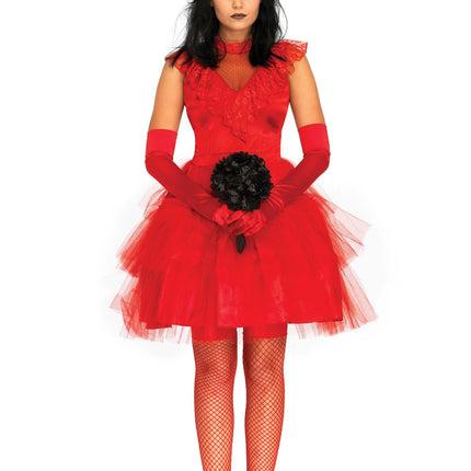 Feestbazaar Kever Bruid Halloween Kostuum Rood