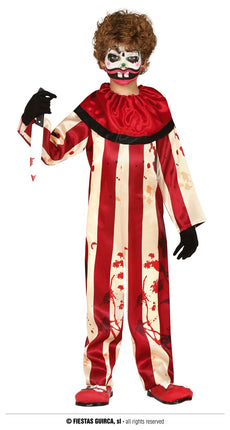 Feestbazaar Killer Clown Jumpsuit kind Gestreept