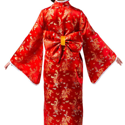 Feestbazaar Kimono Draak van het Oosten Rood
