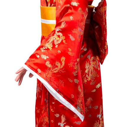 Feestbazaar Kimono Draak van het Oosten Rood