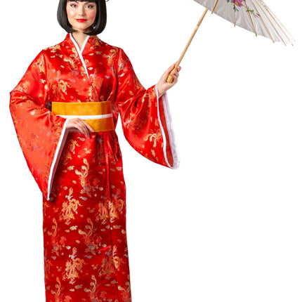 Feestbazaar Kimono Draak van het Oosten Rood