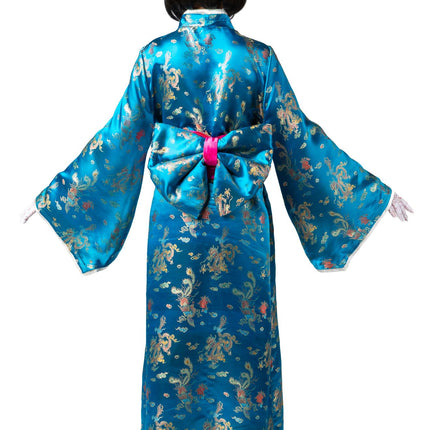 Feestbazaar Kimono Keizerin van de Jade Draak Turquoise