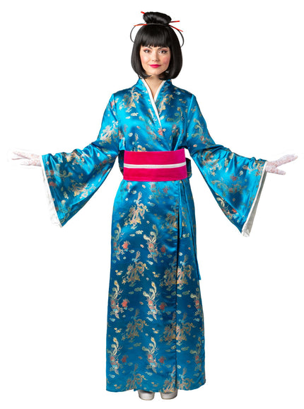 Feestbazaar Kimono Keizerin van de Jade Draak Turquoise
