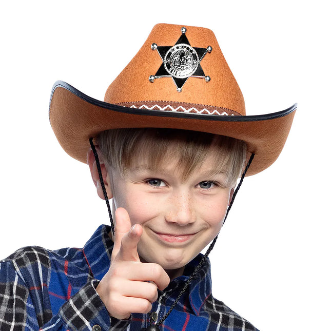 Feestbazaar Kinderhoed Butch Sheriff junior bruin