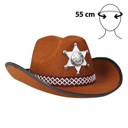 Feestbazaar Kinderhoed Butch Sheriff junior bruin