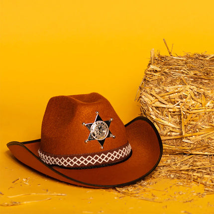 Feestbazaar Kinderhoed Butch Sheriff junior bruin