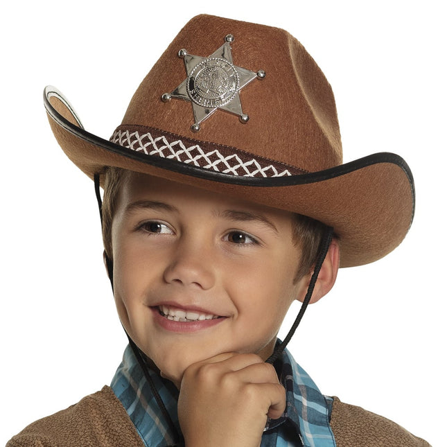 Feestbazaar Kinderhoed Butch Sheriff junior bruin