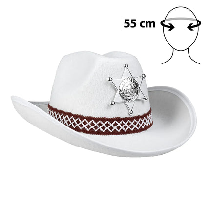 Feestbazaar Kinderhoed Butch Sheriff junior wit