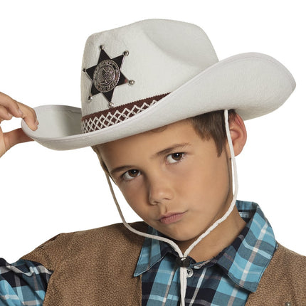 Feestbazaar Kinderhoed Butch Sheriff junior wit
