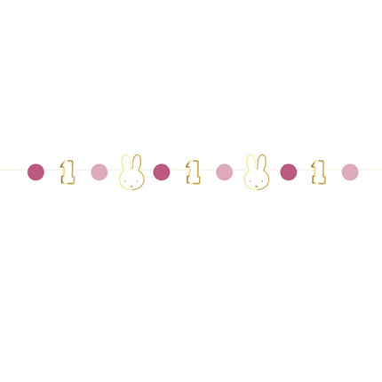Feestbazaar Kinderstoelversiering 1 Jaar Nijntje Roze (80cm)