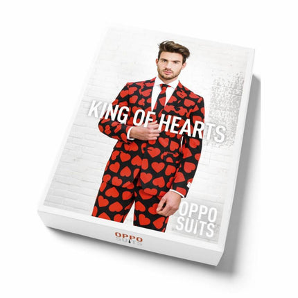Feestbazaar King Of Hearts Opposuit kostuum man