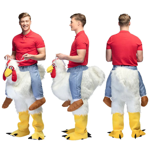 Feestbazaar Kippen Rijder Kostuum Nuggie