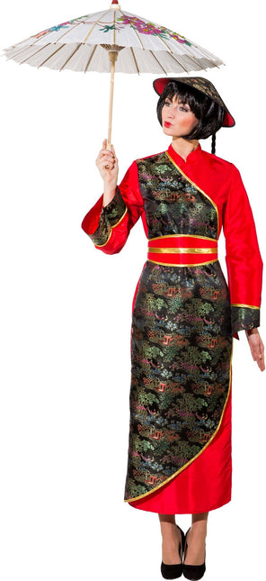 Feestbazaar Klassieke Chinese Jurk Met Riem Rood