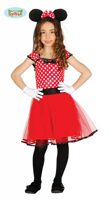 Feestbazaar Klein Muisje kostuum kind rood
