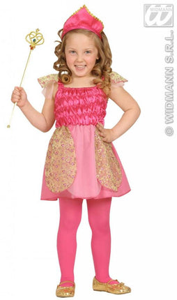 Feestbazaar Kleine roze prinses kostuum