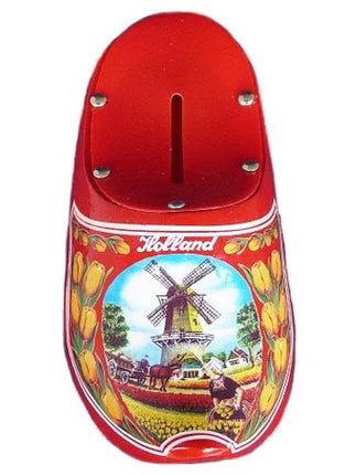 Feestbazaar Klomp spaarpot rood