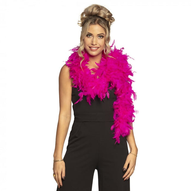 Feestbazaar Knalroze Boa 80gr 180cm