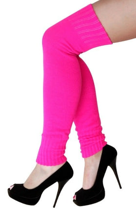 Feestbazaar Knee-Over Beenwarmers Fluor Roze