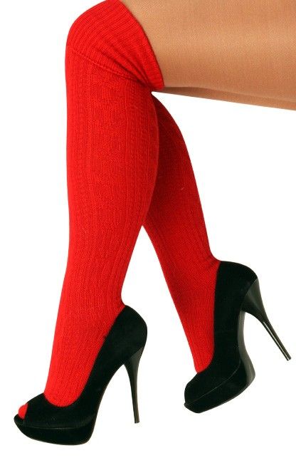 Feestbazaar Kniekousen rood