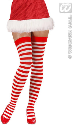 Feestbazaar Kniekousen rood/wit