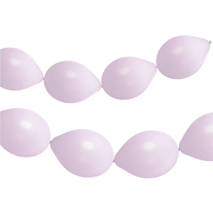 Feestbazaar Knoopballonnen Lila Pastel (3m)