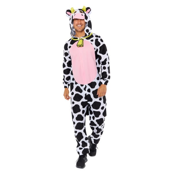 Feestbazaar Koe Onesie Met Capuchon Plush Volwassenen